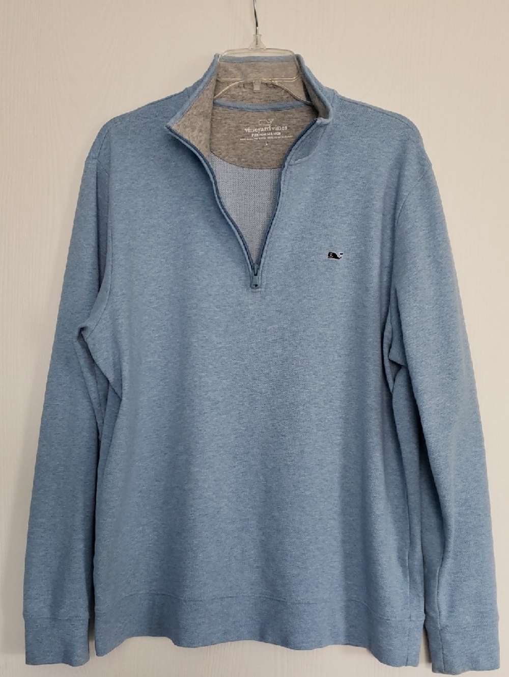 Vineyard Vines Men’s Sky Blue Half-Zip Sweater
